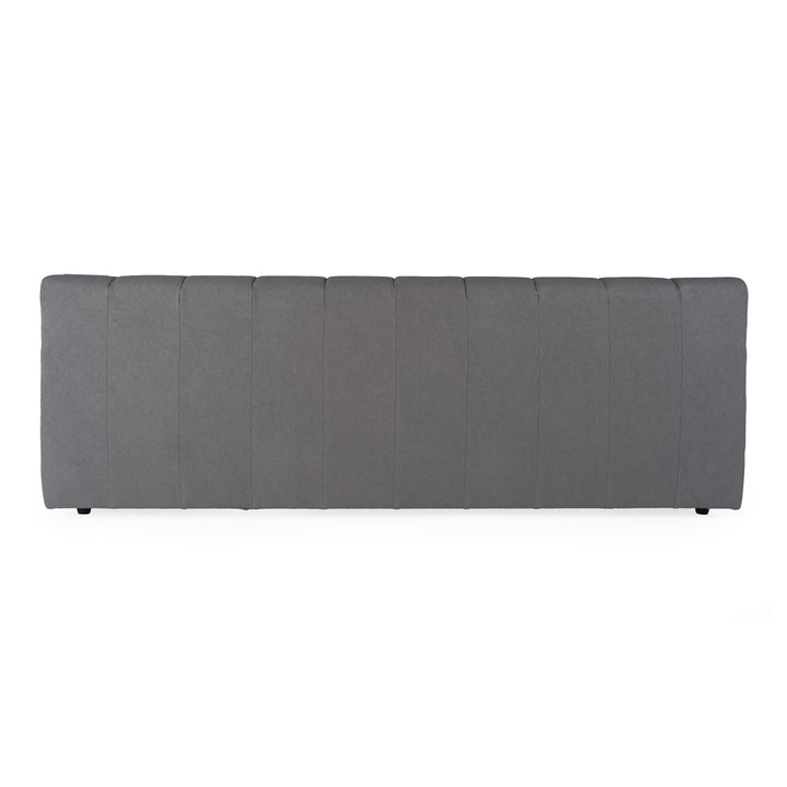 Eastern King Tyree - Modern Tufted Grey Fabric Bed