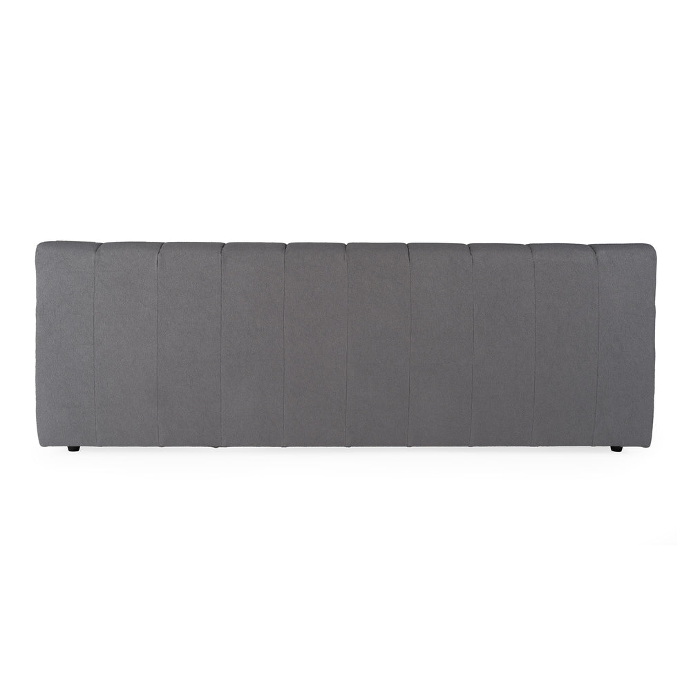 Eastern King Tyree - Modern Tufted Grey Fabric Bed - View 3