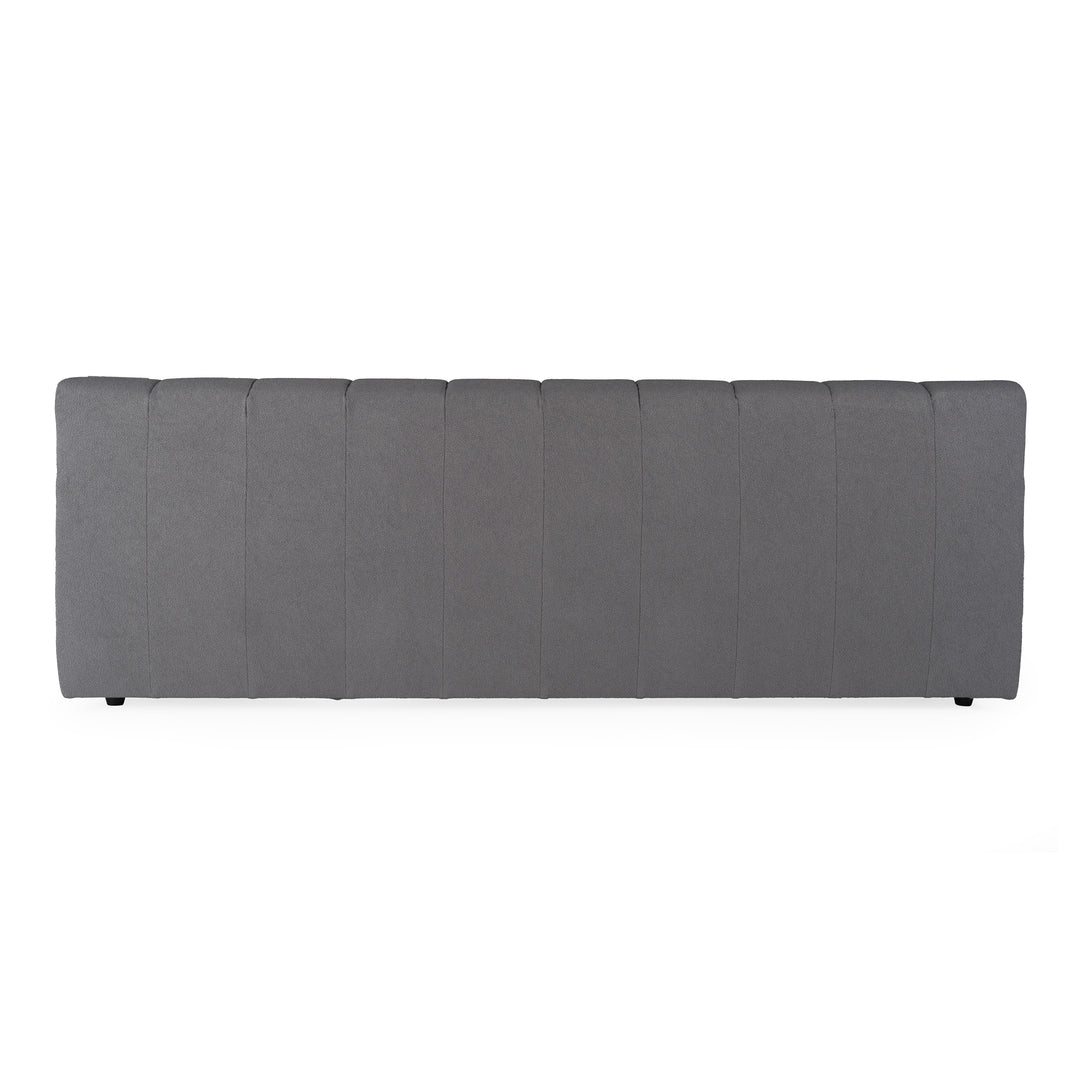 Eastern King Tyree - Modern Tufted Grey Fabric Bed