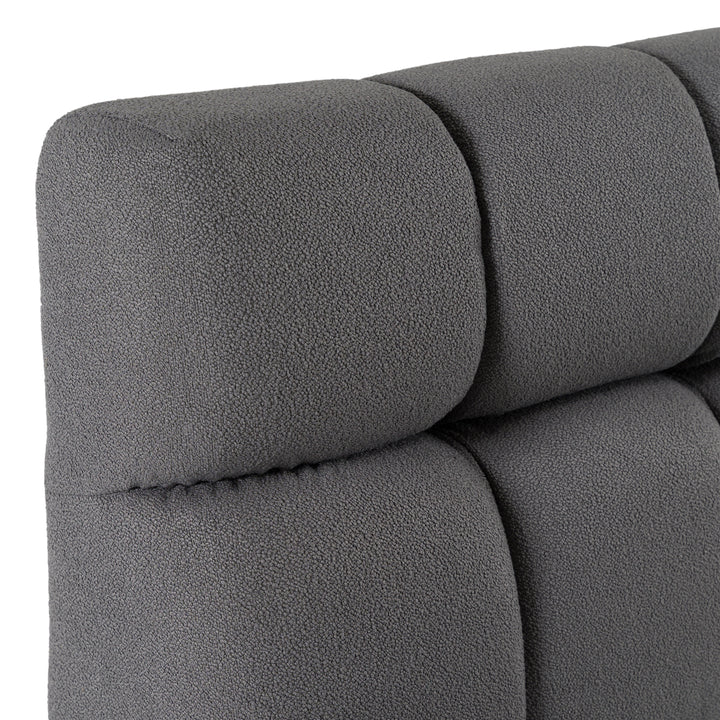 Tyree - Modern Tufted Grey Fabric Bed