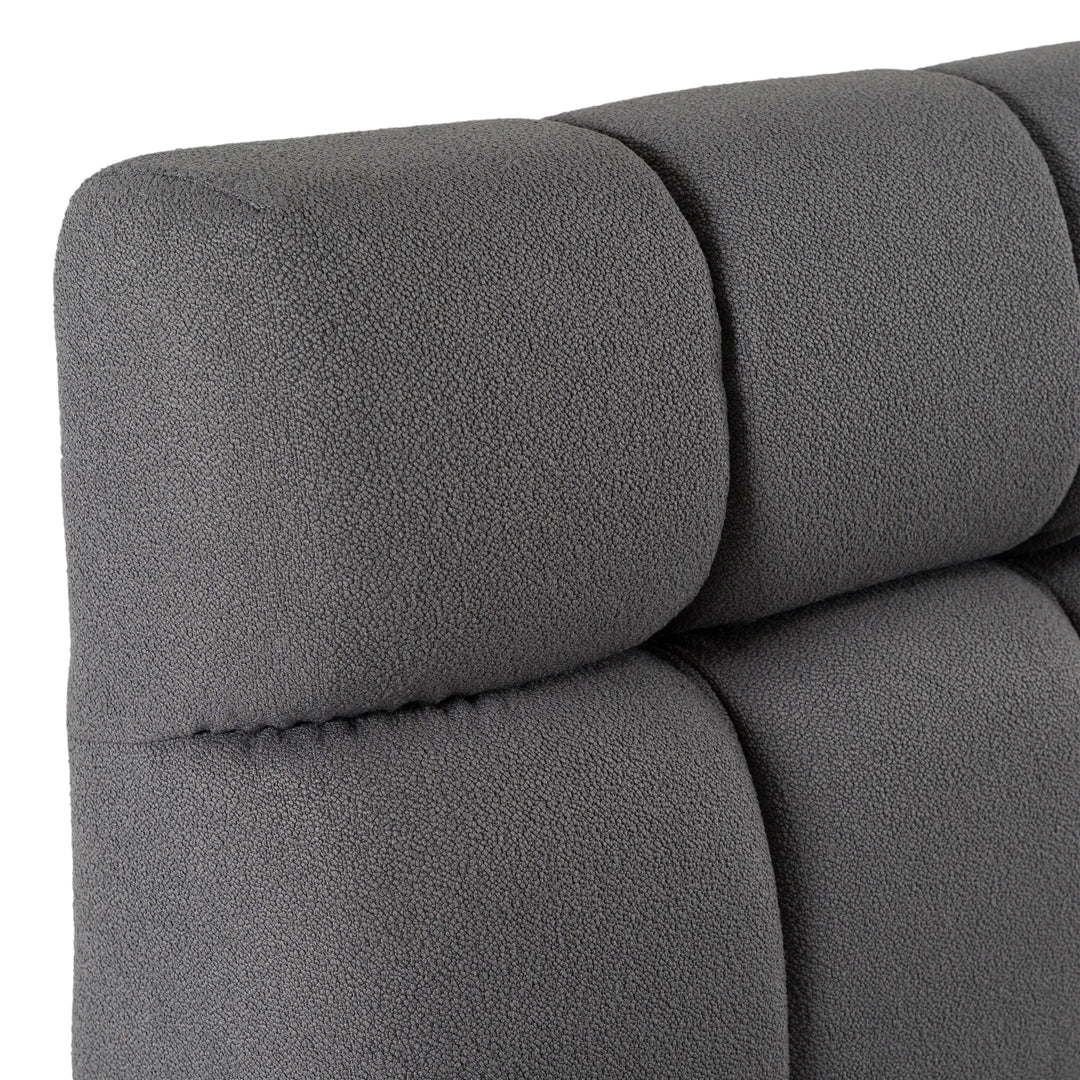Tyree - Modern Tufted Grey Fabric Bed