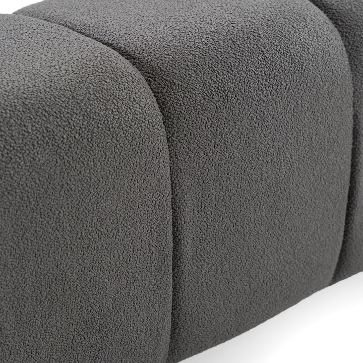 Eastern King Tyree - Modern Tufted Grey Fabric Bed