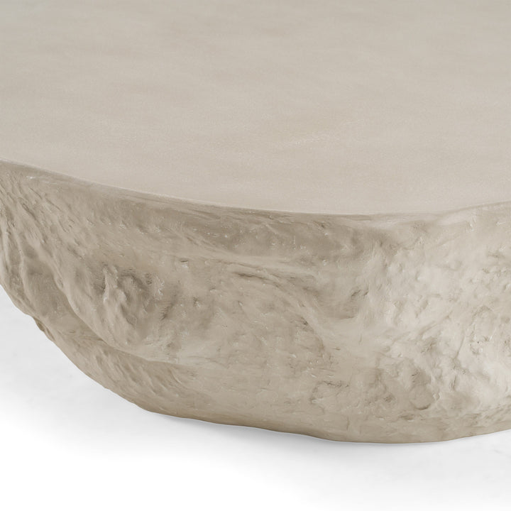 Tyrel  Modern Beige Concrete Coffee Table