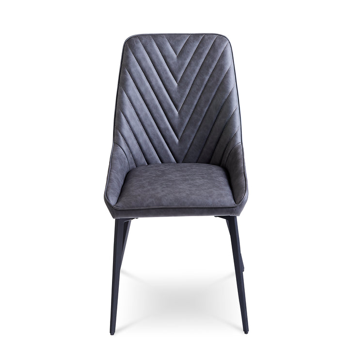 Modus Furniture Lelb63 Lucia Metal Leg Upholstered Dining Chair In Charcoal