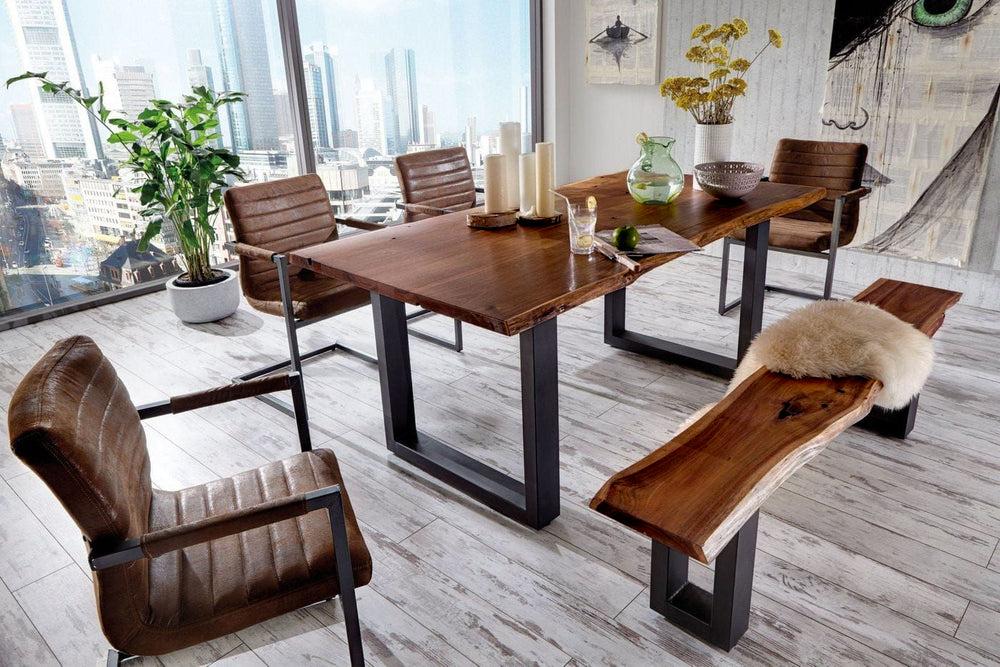 Taylor Large 87" Modern Live Edge Wood Dining Table - View 6