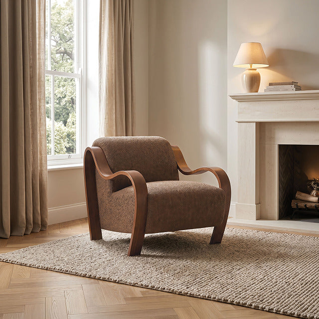Niari Accent Chair, Caramel Brown - view 6