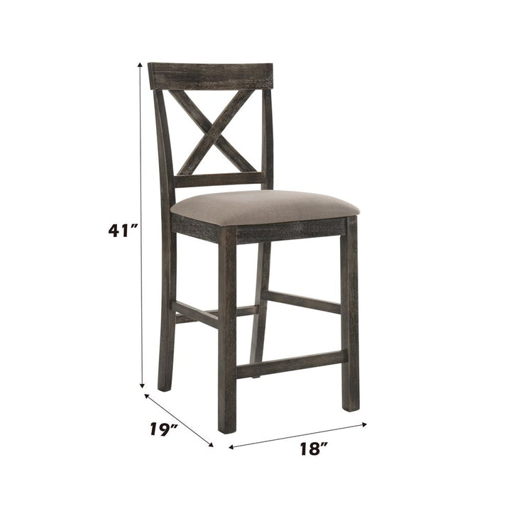 Martha II Counter Height Chair (Set-2) – dimensions diagram
