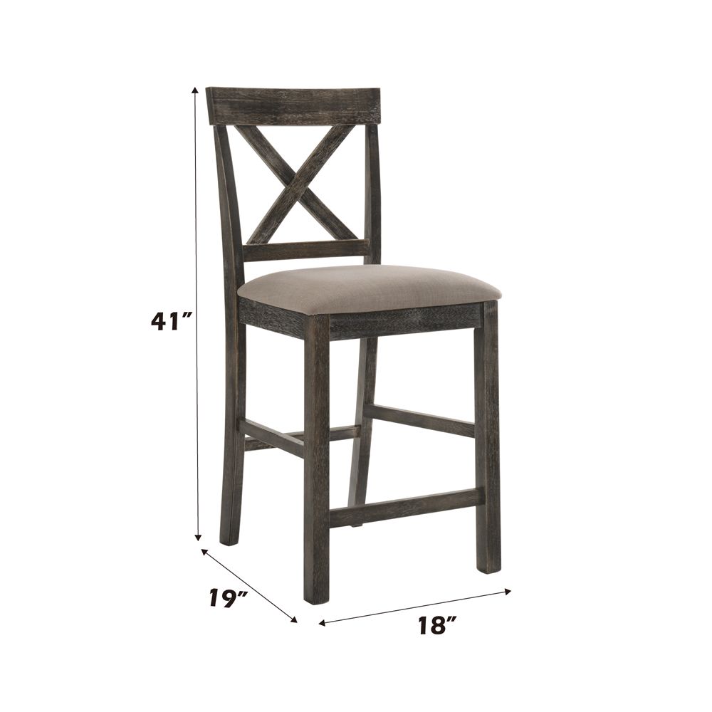 Martha II Counter Height Chair (Set-2) – dimensions diagram