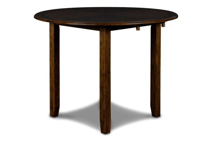 Gia 3 Pc 42" Drop Leaf Dining Table &amp; 2 Chairs-Brown