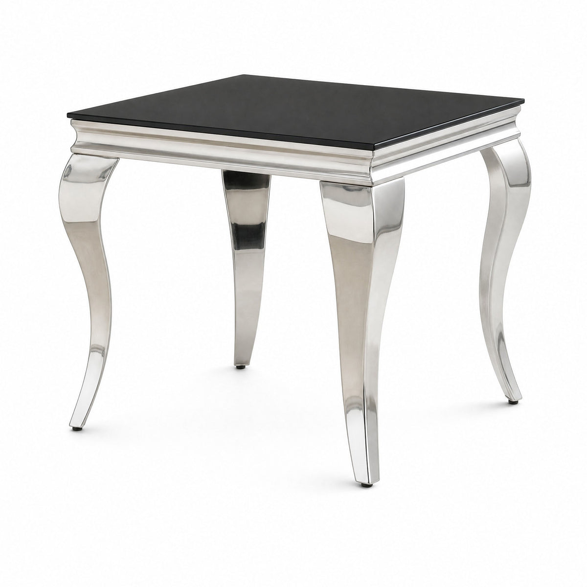 Wetzikon End Table, Silver/Black