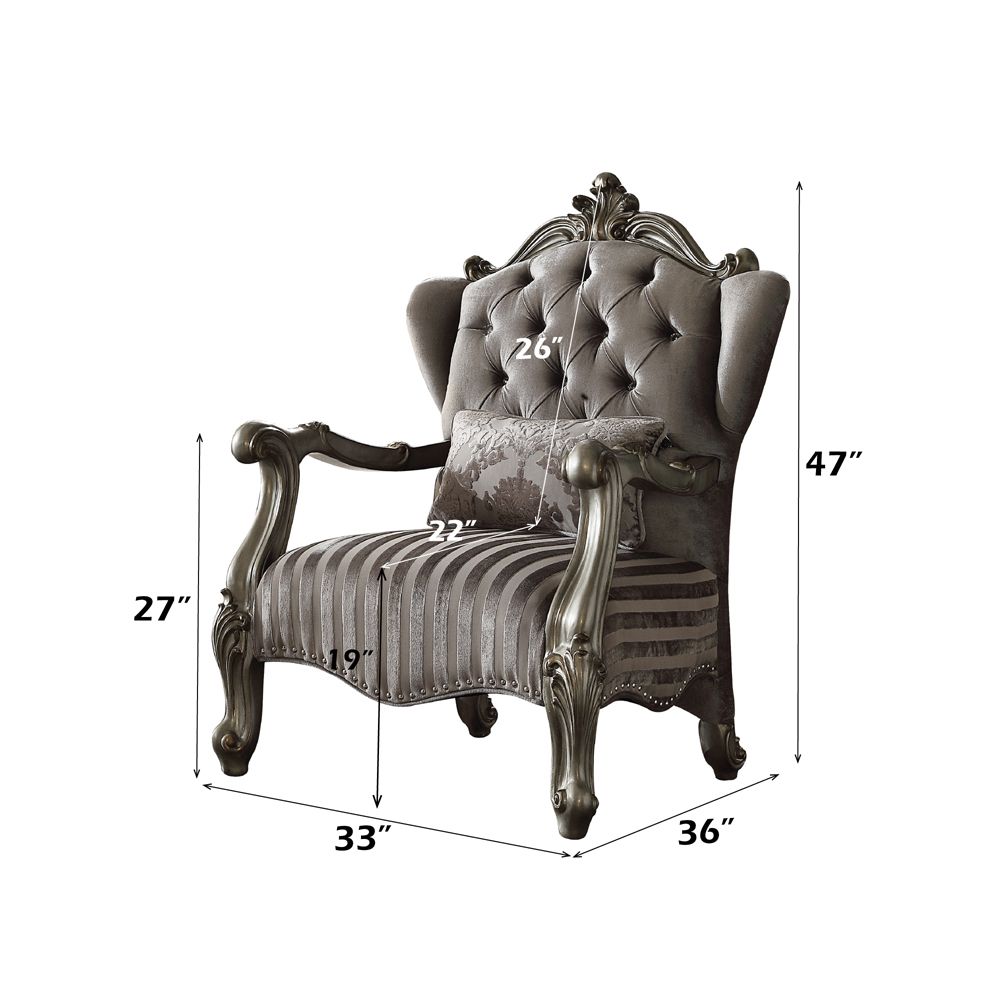 Versailles Chair W/Pillow – dimensions diagram