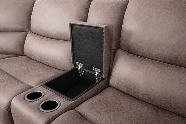 Demetrius Power Sectional, Slate Brown - view 4