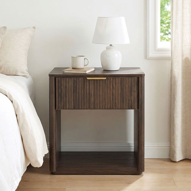 Gants Nightstand W/ Open Shelf, Walnut - view 8