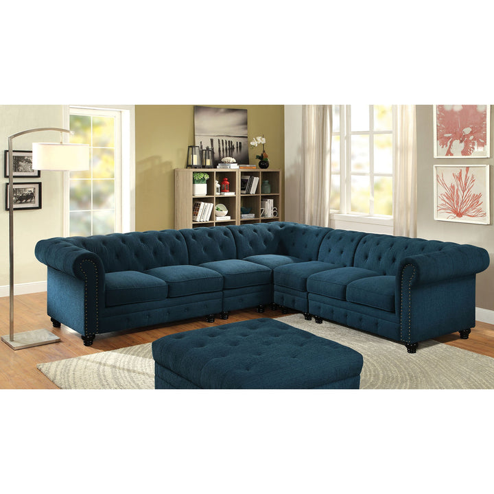 Stanford Armless Chair, Dark Teal - view 2
