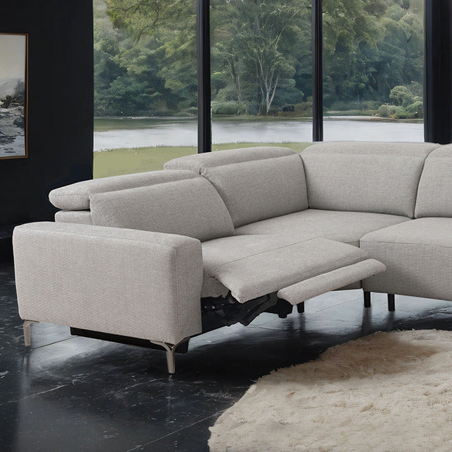 Melancton Power Sectional, Light Gray - view 8
