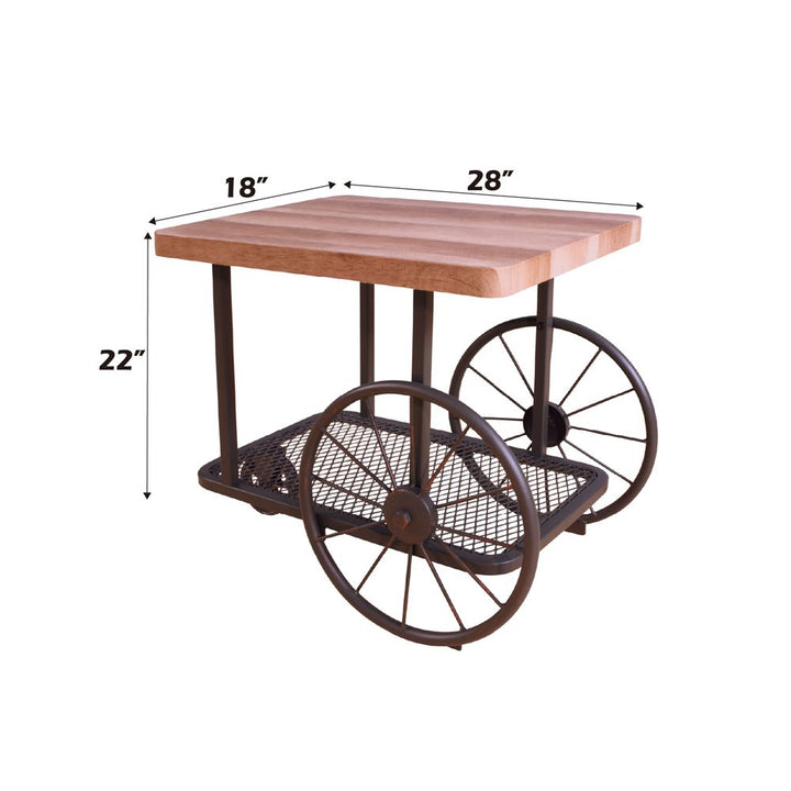 Francie End Table – dimensions diagram