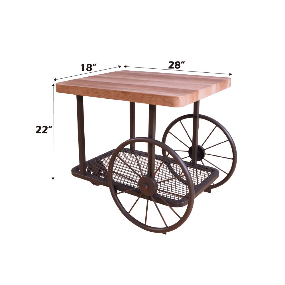 Francie End Table – dimensions diagram
