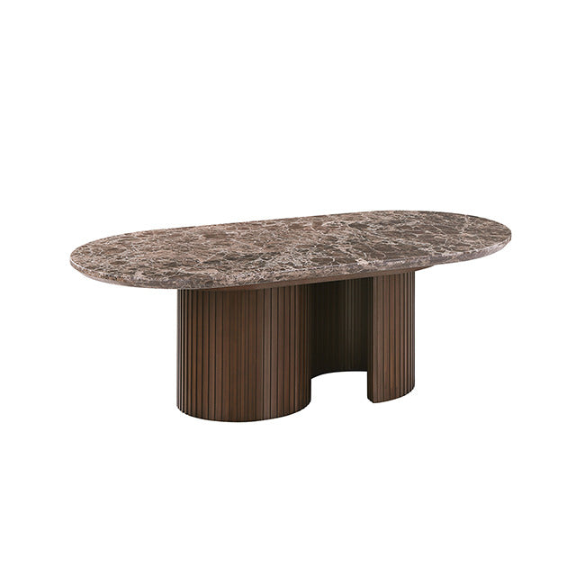 Alvik Coffee Oval Table, Dark Brown/Walnut