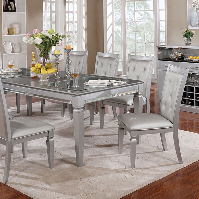Alena Dining Table, Silver