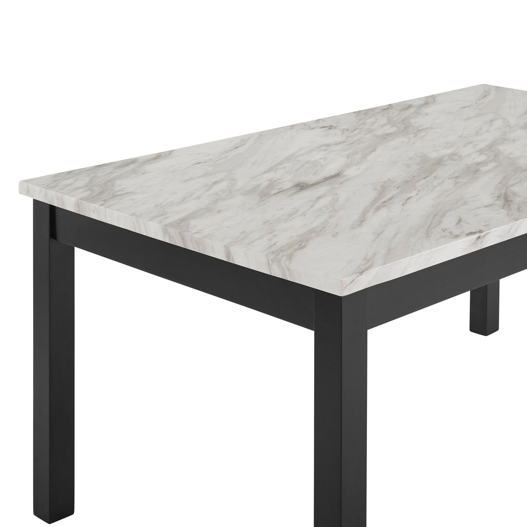 Celeste 64" Dining Table-Espresso/faux Marble