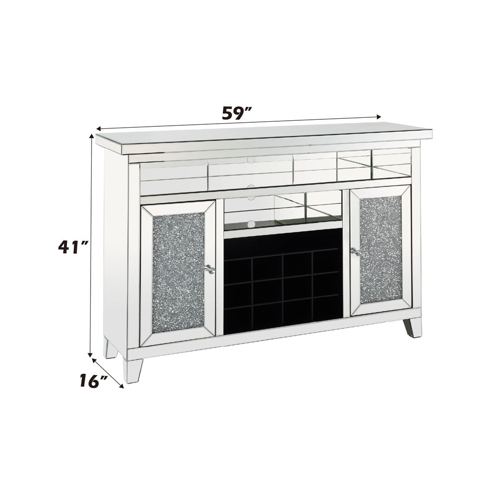 Noralie Wine Cabinet W/Led – dimensions diagram