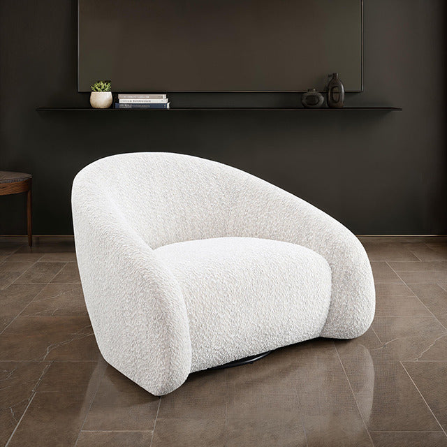 Kyria Swivel Chair, Beige - view 6