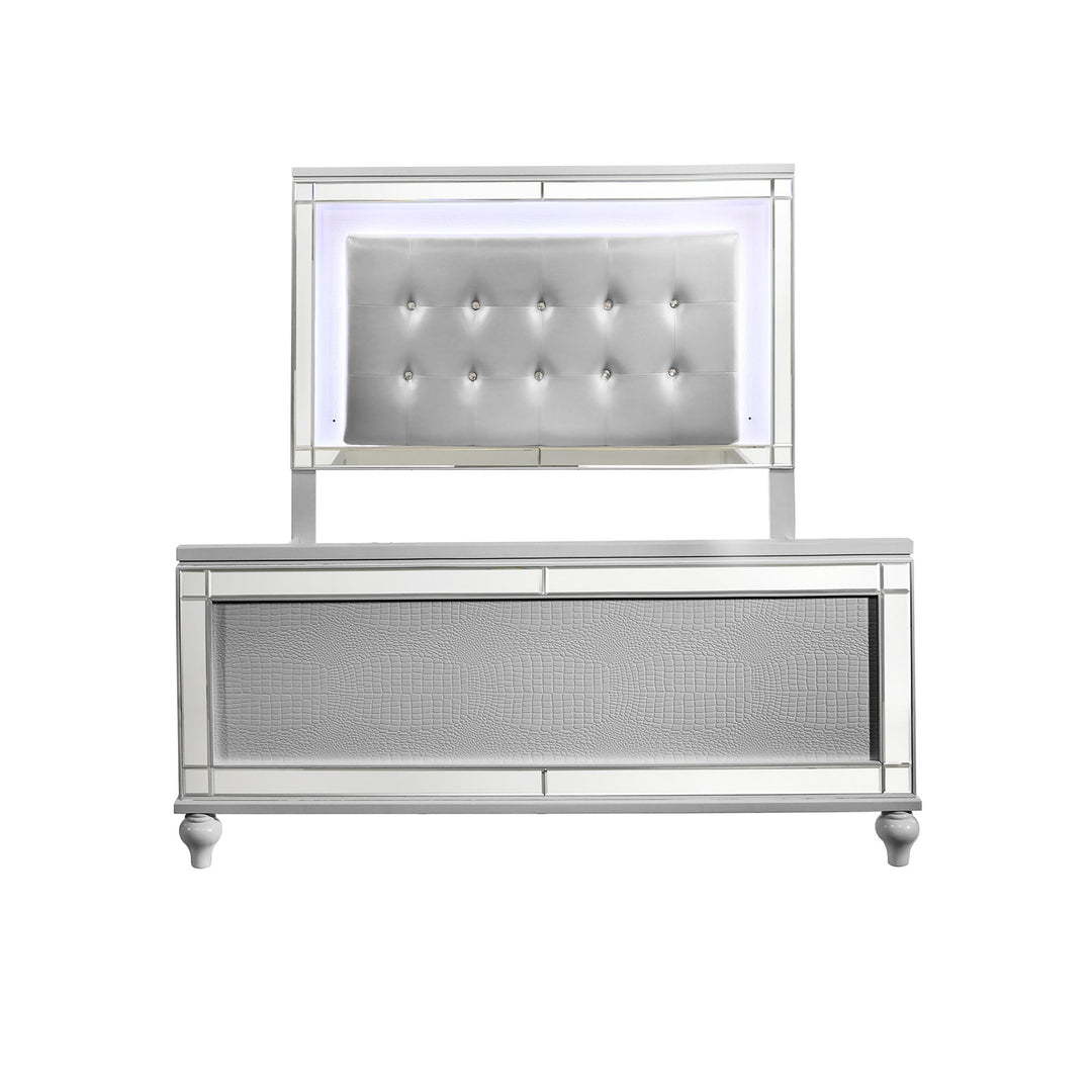 Valentino 5/0 Q Lighted Headboard-Silver