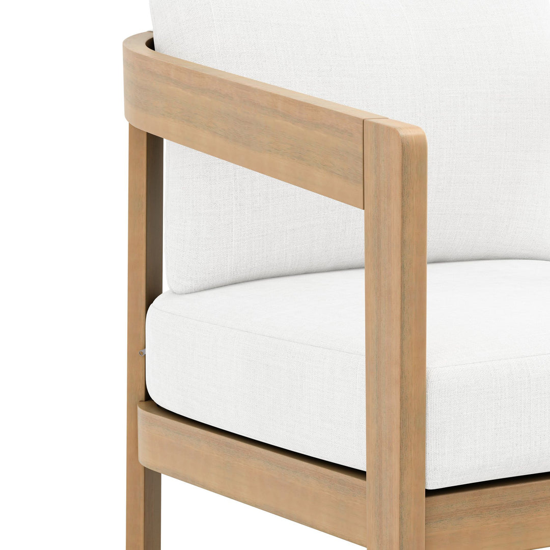 Wesley Patio Club Chair W/ White Cushion