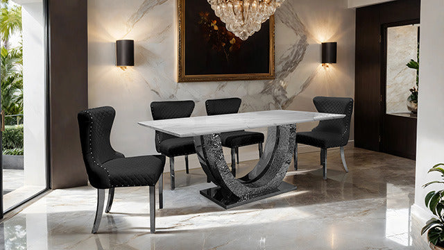 Portanova 7 Pc Dining Table Set, Chrome - view 2