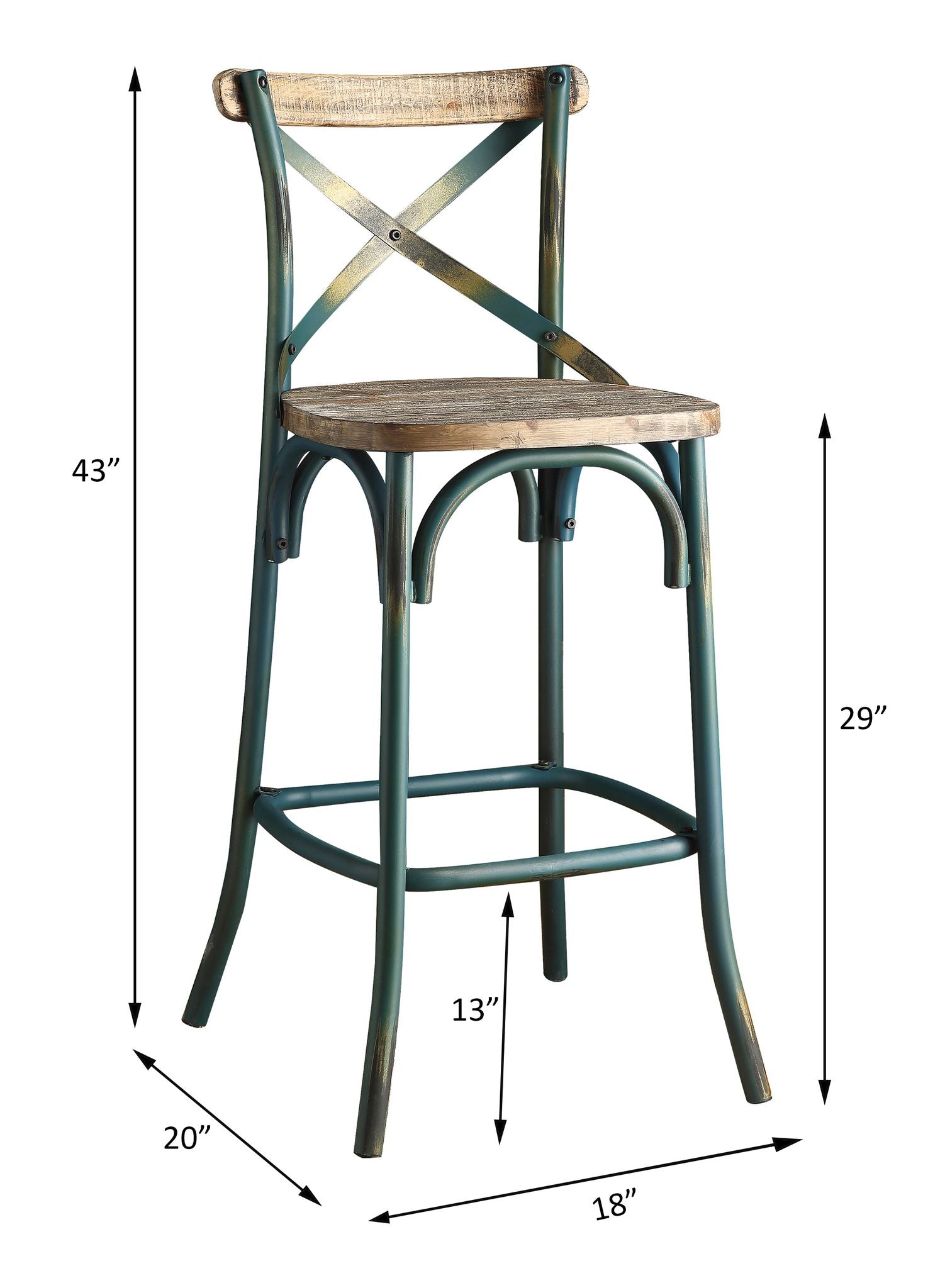 Zaire Bar Chair – line drawing