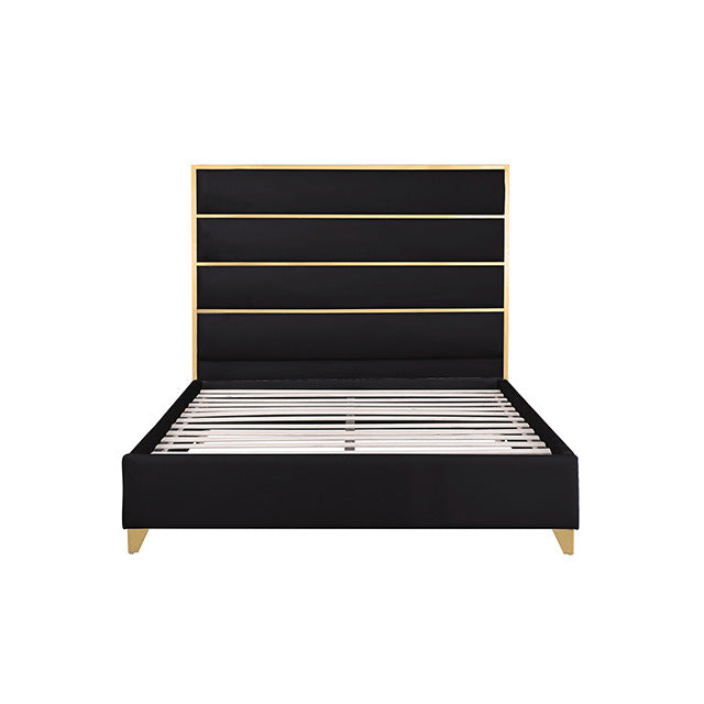 Andriola Bed, Black/Gold