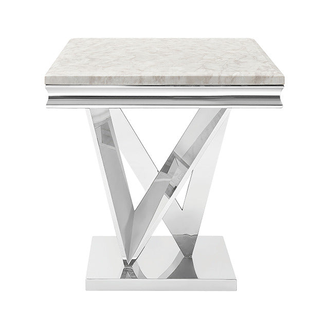 Villarsglane End Table, Black/Beige