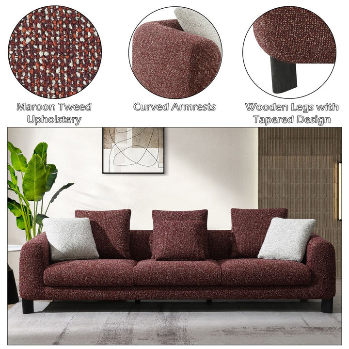 Mardi Sofa w/6 Pillows – features callout