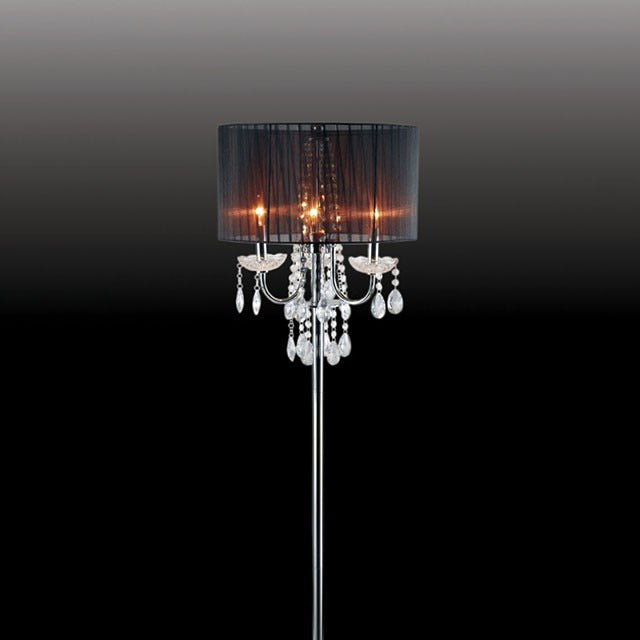 Jada Floor Lamp, Black/Chrome
