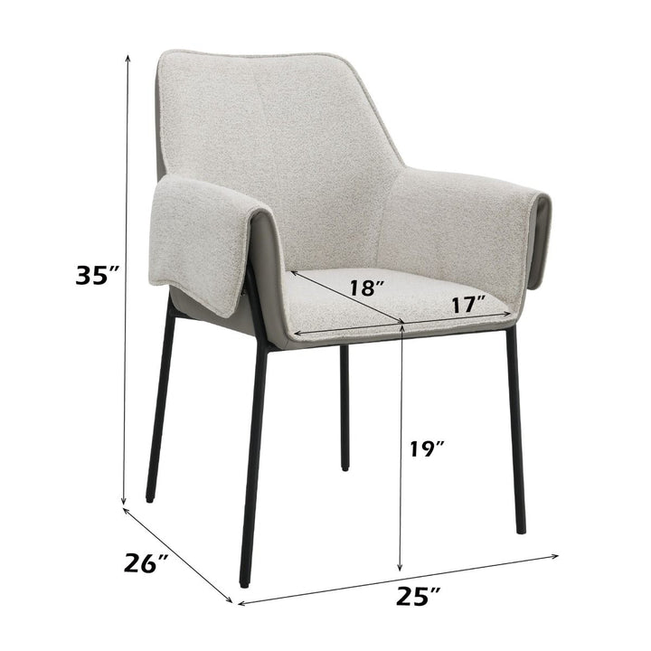Jirina Arm Chair (Set-2) – dimensions diagram