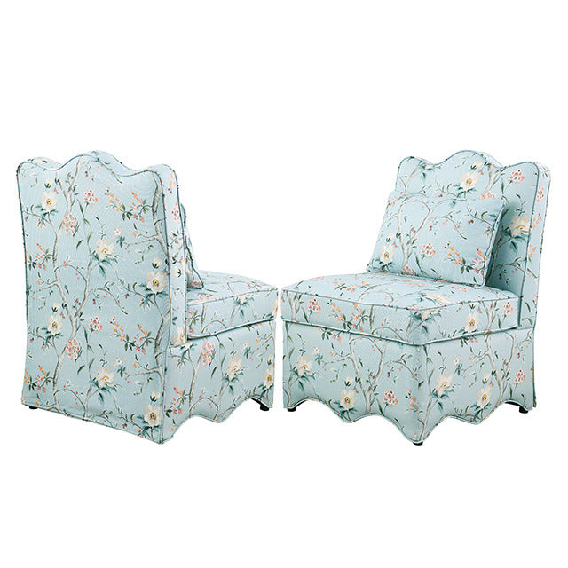 Hemsworth Accent Chair, Chinoiserie Pale Blue/Peach - view 5