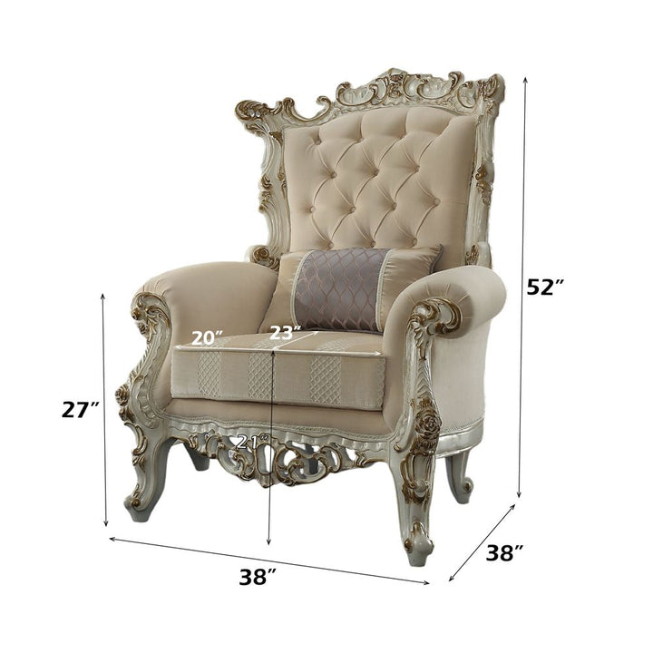 Picardy II Accent Chair W/Pillow – dimensions diagram