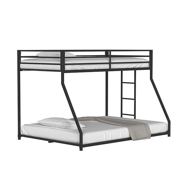 Rothwell Twin/Full Metal Bunk Bed, Matte Black - view 2