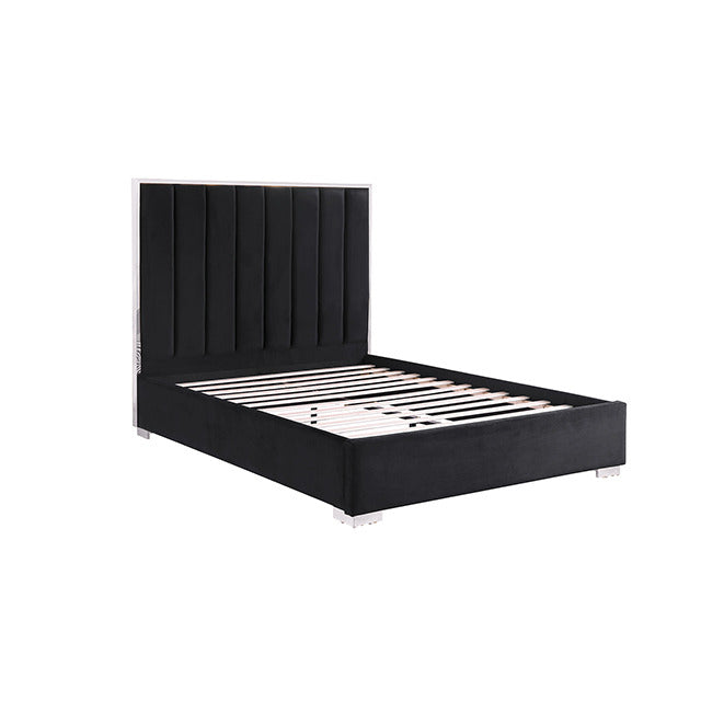 Nespoli Bed, Black/Chrome