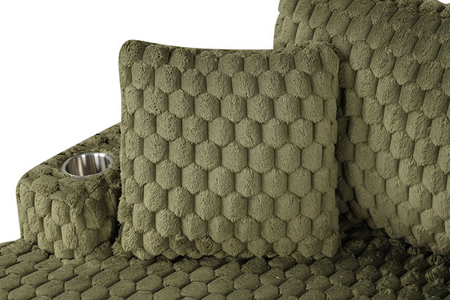 Ferryhill 2-Arm Chaise, Olive Green - view 4