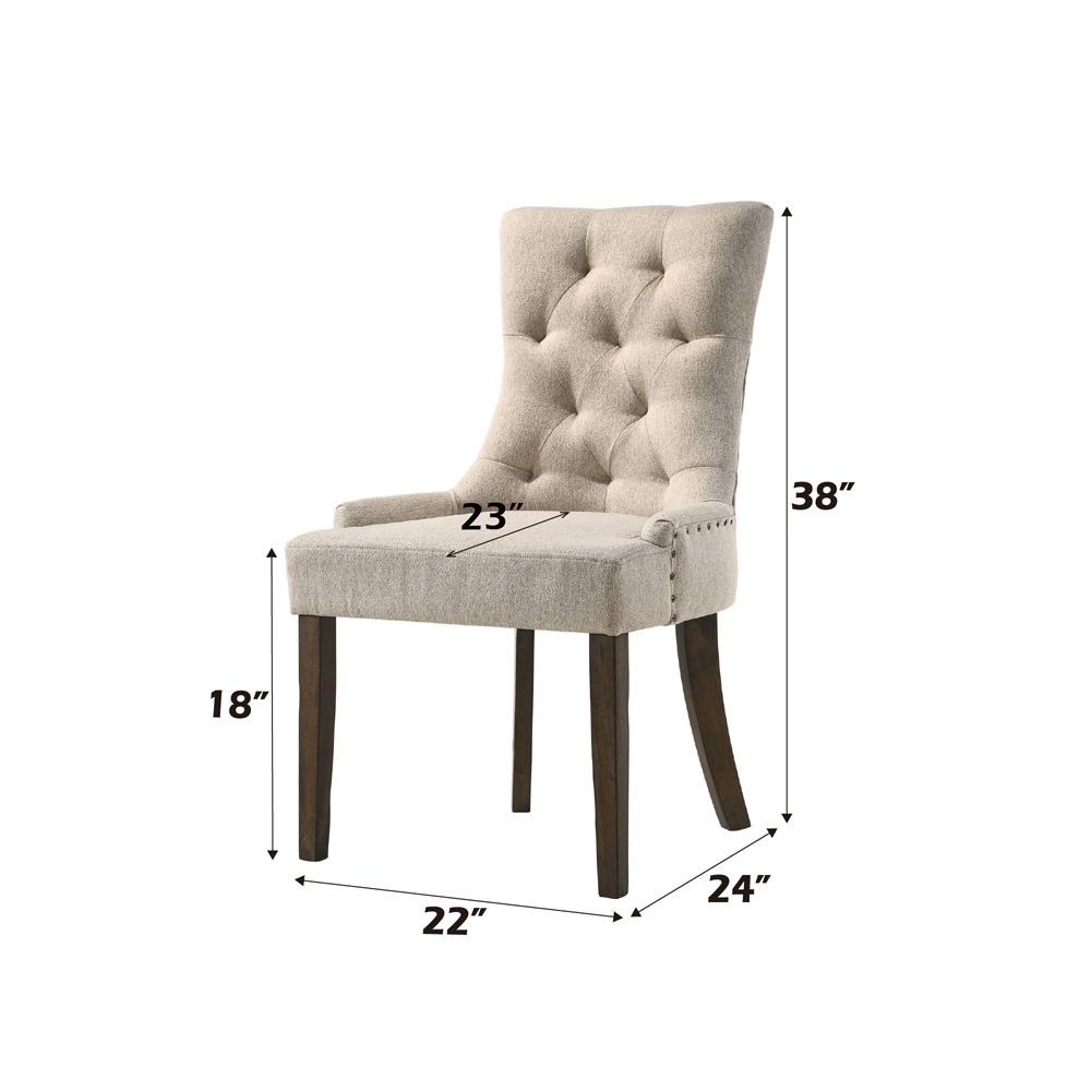 Farren Side Chair (Set-2) – dimensions diagram