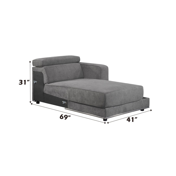 Alwin Modular - Rf Chaise – dimensions diagram