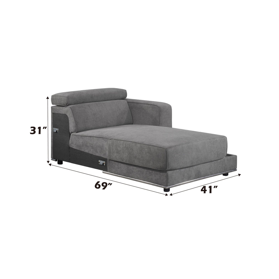Alwin Modular - Rf Chaise – dimensions diagram