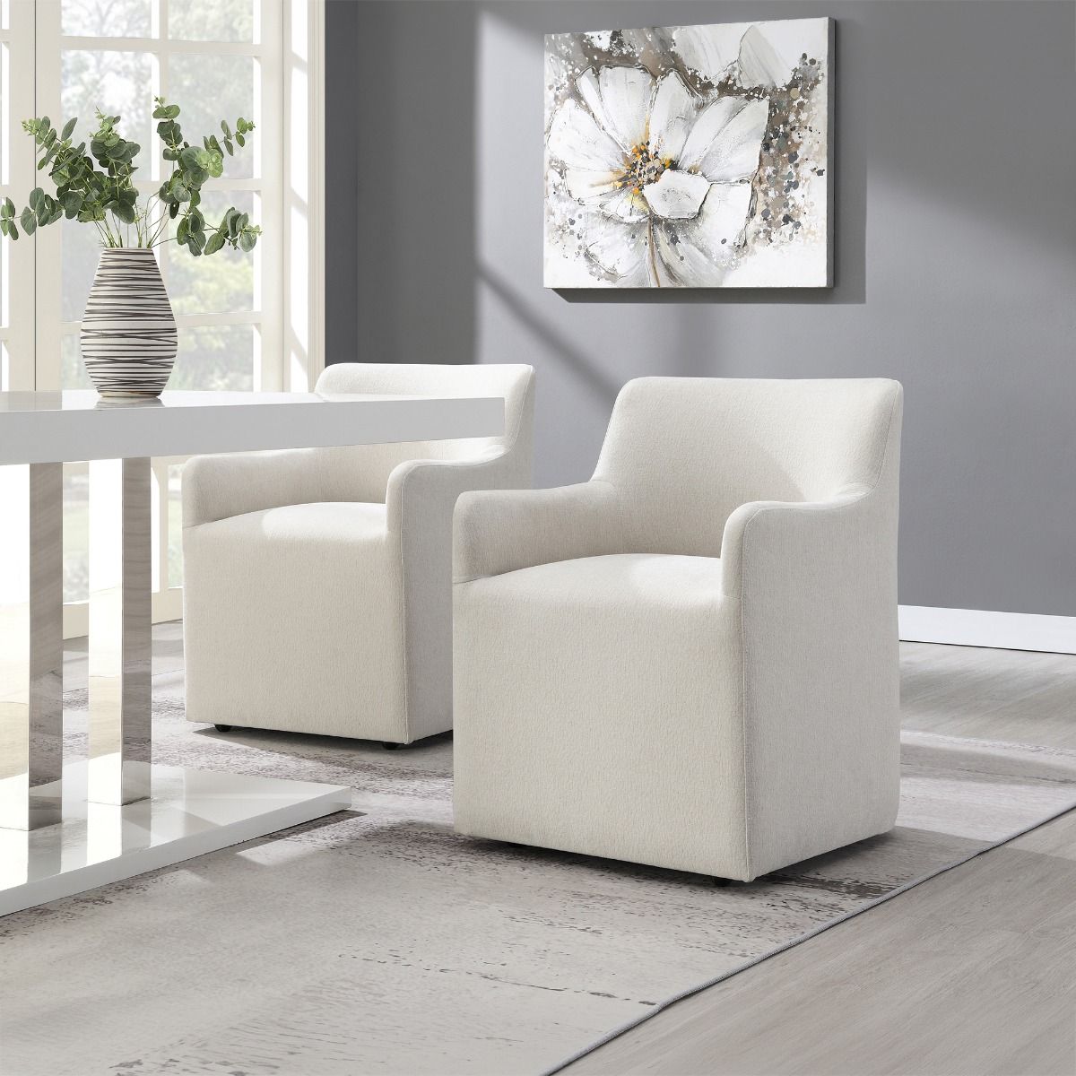 Cafell Arm Chair w/Swivel Casters – view 2