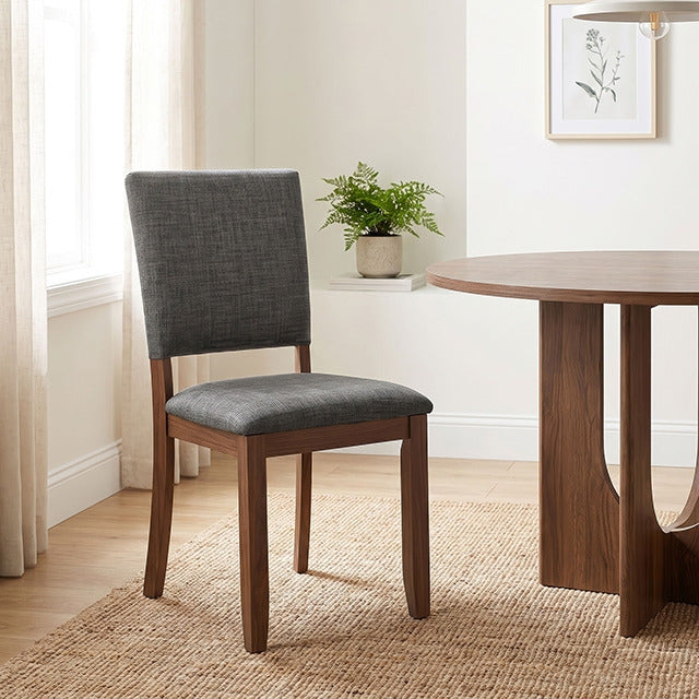 Oberto Side Chair, Walnut/Gray - view 5
