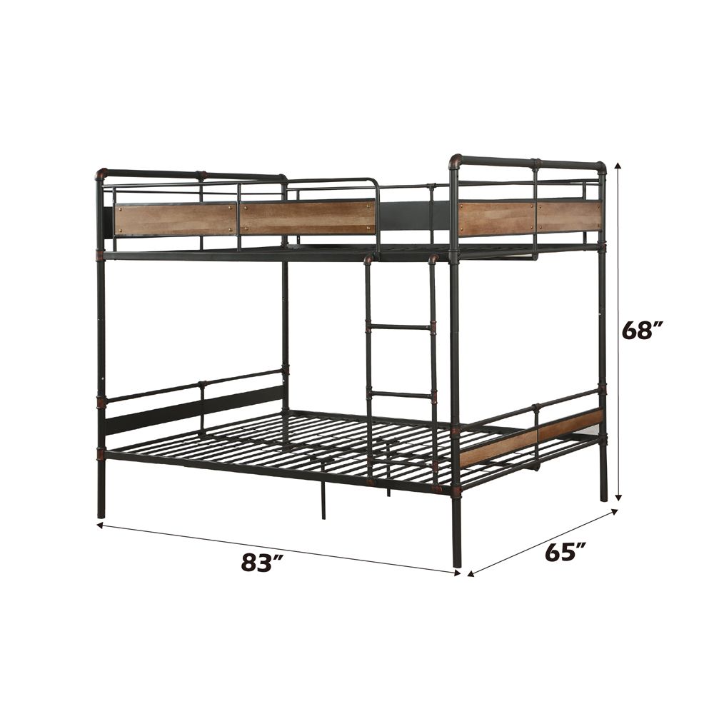 Brantley II Double Queen Bunk Bed – dimensions diagram