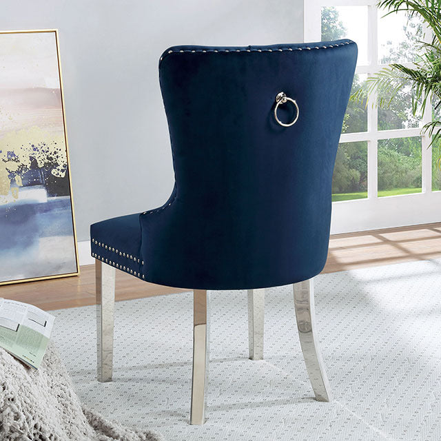 Jewett Wingback Chair, Blue - view 2