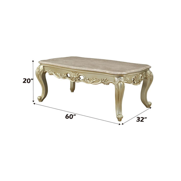 Gorsedd Coffee Table W/Marble Top – dimensions diagram