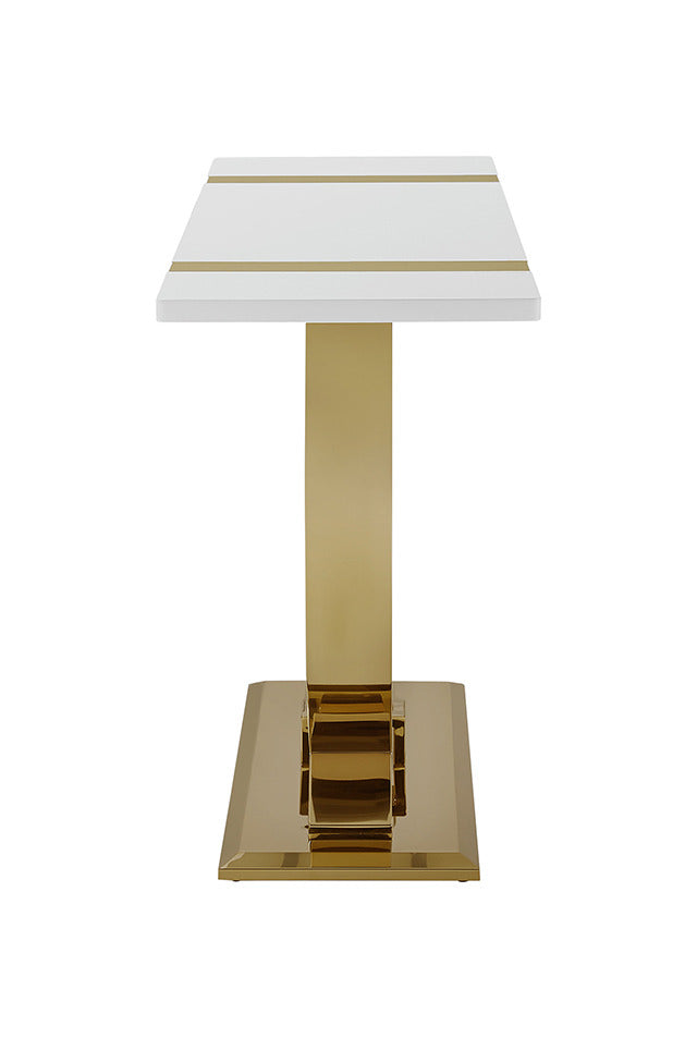 Horve Sofa Table, Gold/White - view 3