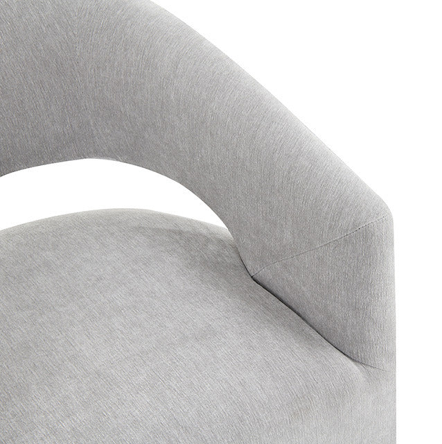 Tresa Arm Chair with Casters, Light Gray - view 4